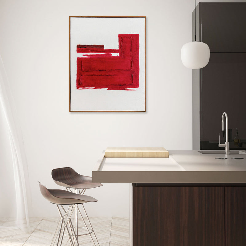 Agave | Quadro con cornice “Racing Red” 80x100 cm