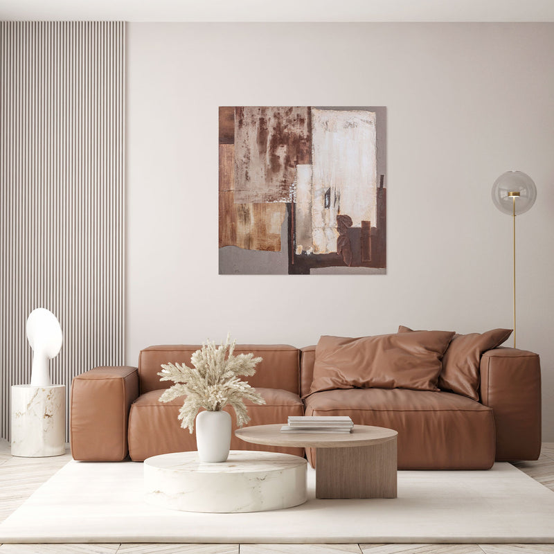 Agave Quadro Marocco 120x120 cm. dipinto a mano