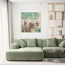 Agave Quado Amazzonia 80x80 cm. Dipinto a mano.