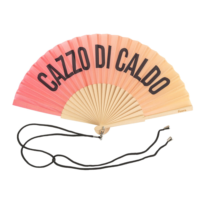Ventaglio con messaggio Cazzo Di Caldo con tracolla - Fisura