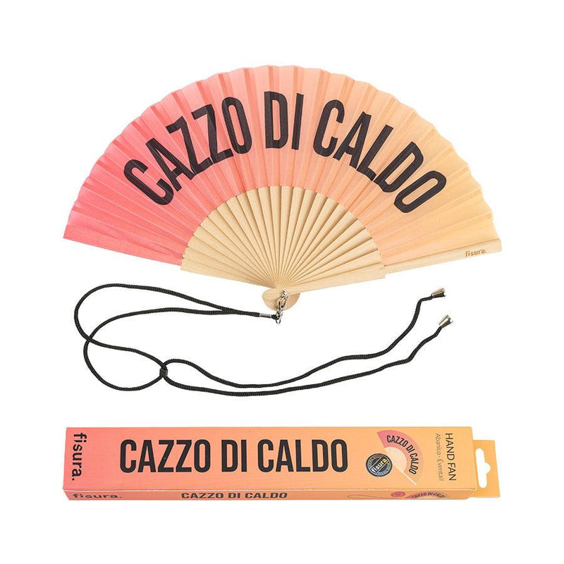 Ventaglio con messaggio Cazzo Di Caldo con tracolla - Fisura