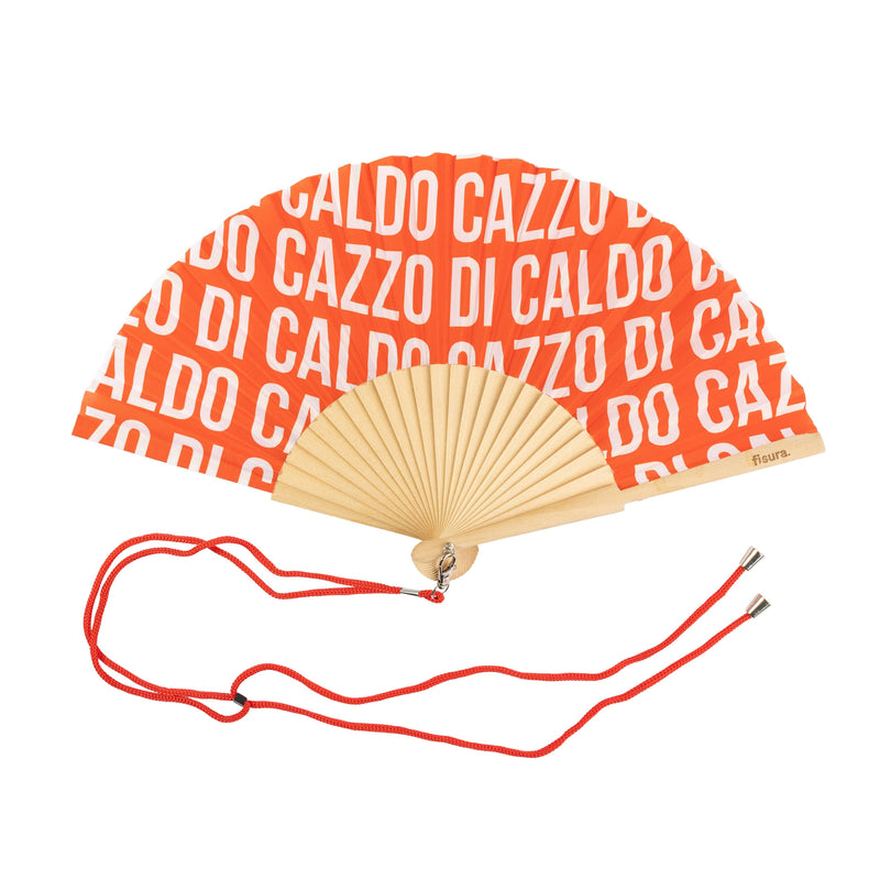 Ventaglio con messaggio Cazzo Di Caldo con tracolla - Fisura