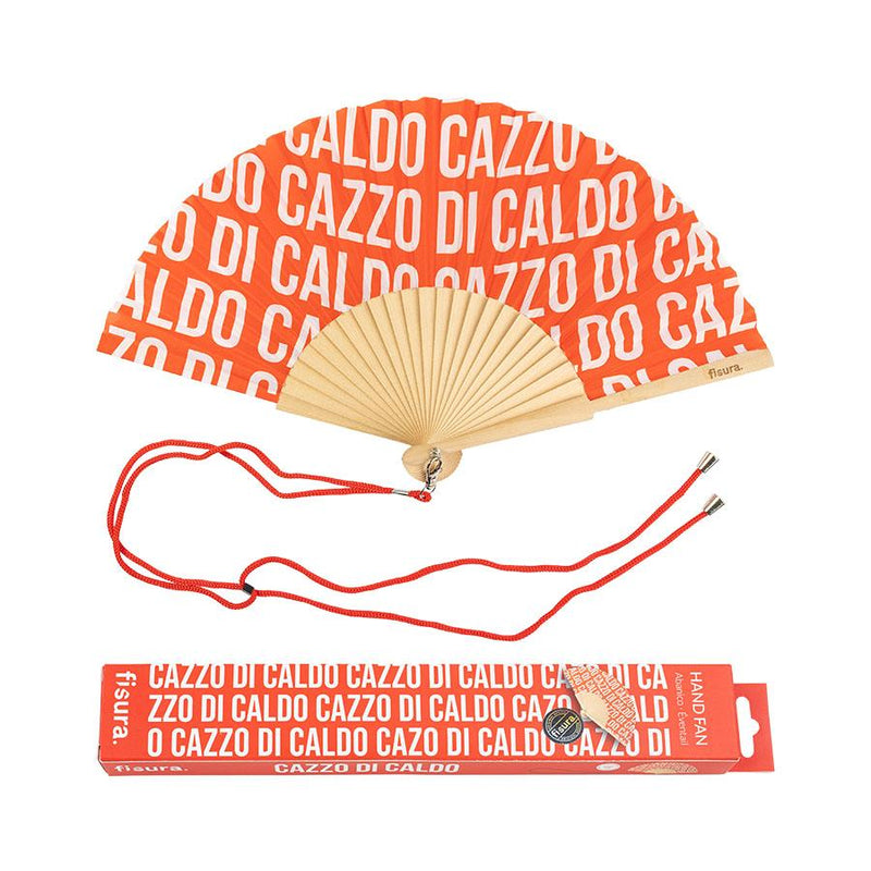 Ventaglio con messaggio Cazzo Di Caldo con tracolla - Fisura
