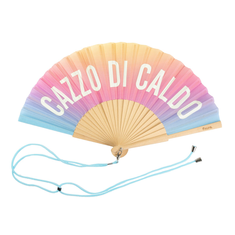 Ventaglio con messaggio Cazzo Di Caldo con tracolla - Fisura