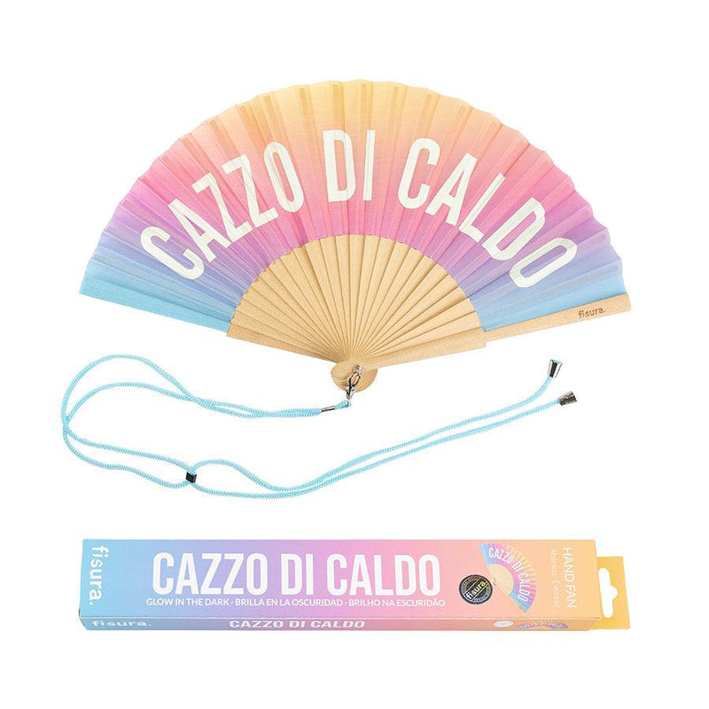 Ventaglio con messaggio Cazzo Di Caldo con tracolla - Fisura