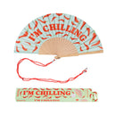 Fisura ⛱️ Ventaglio con Tracolla con Frase 42,5x23 cm.