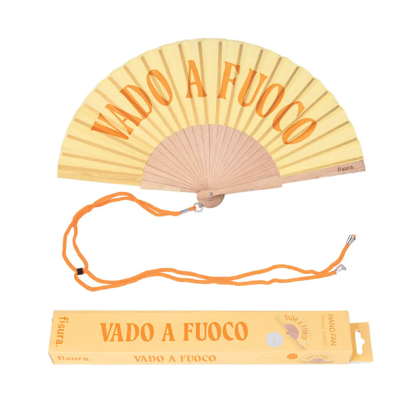 Fisura ⛱️ Ventaglio con Tracolla con Frase 42,5x23 cm.