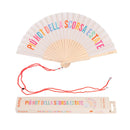 Fisura ⛱️ Ventaglio con Tracolla con Frase 42,5x23 cm.