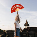 Fisura | Ventaglio a Mano Grande XXL con Messaggio 64x34 cm. ⛱️