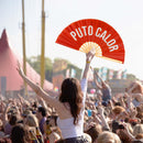 Fisura | Ventaglio a Mano Grande XXL con Messaggio 64x34 cm. ⛱️