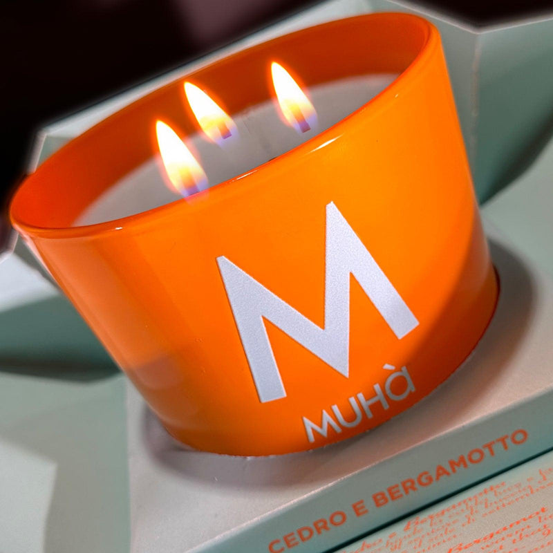 Candela Profumata da 500 Gr. contenitore Vetro Muhà