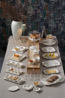 Galbiati Milano | Set 5 Pz Antipastiera rettangolare in porcellana alluminica Convivio