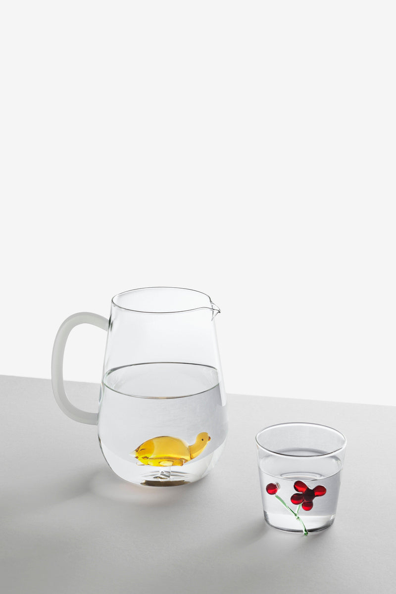 Brocca Animal Farm con decoro in vetro borosilicato Ichendorf Milano