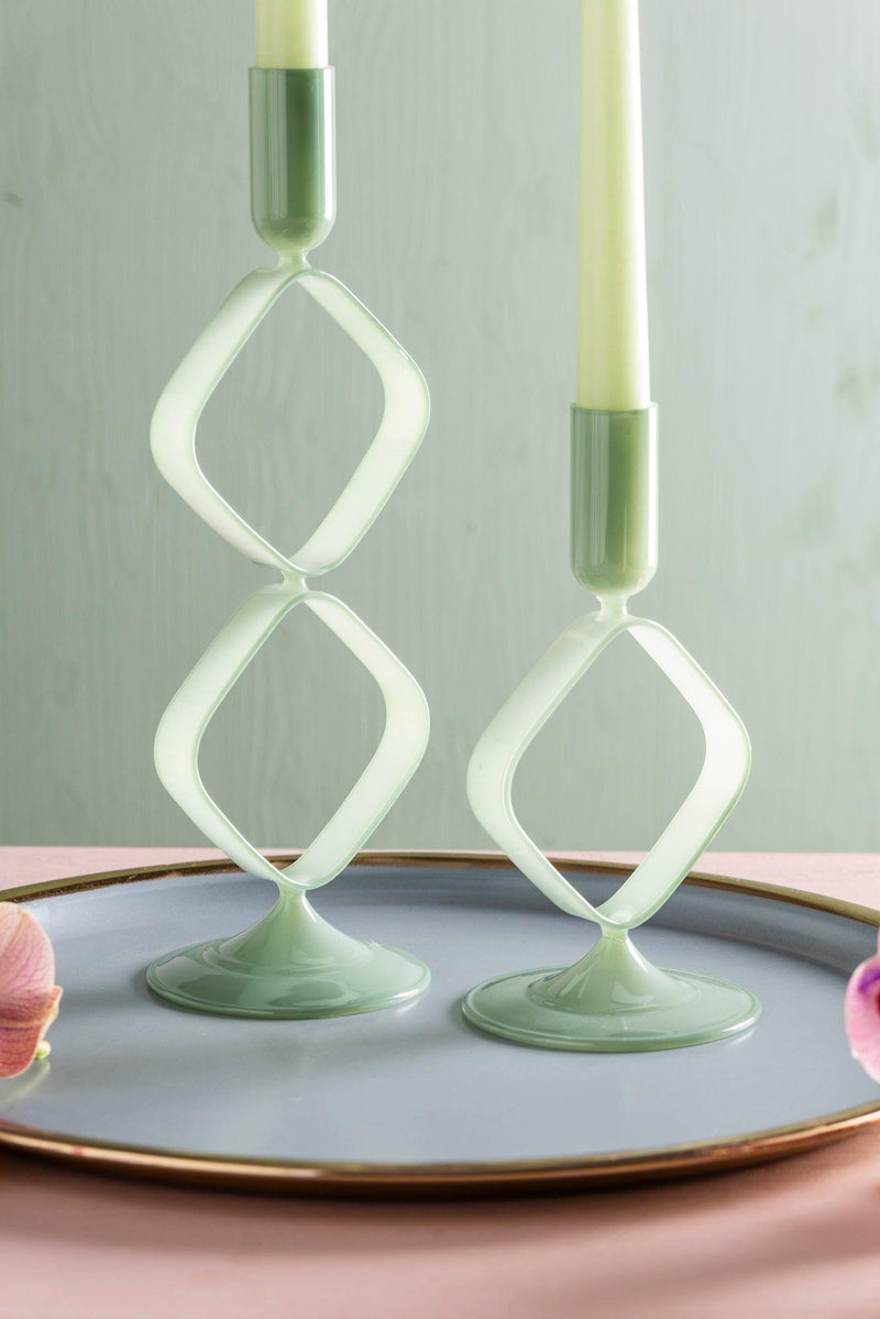 Galbiati Milano Portacandela Rings con anelli in vetro borosilicato colorati