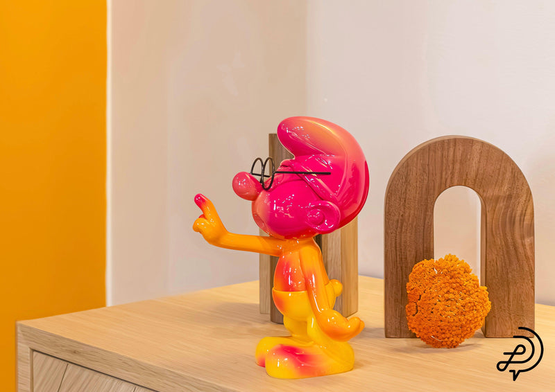 Scultura Pop Jokey Puffo Scherzoso  H 30 cm. Leblon Delienne