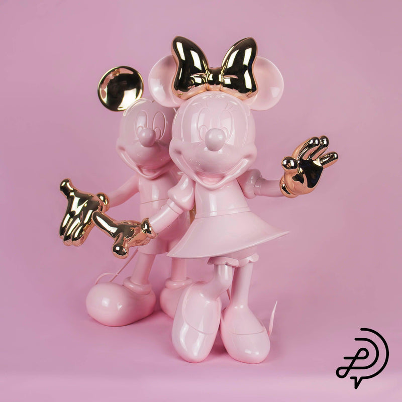 Scultura Pop Minnie Welcome Pastello e oro H 31 cm. Leblon Delienne