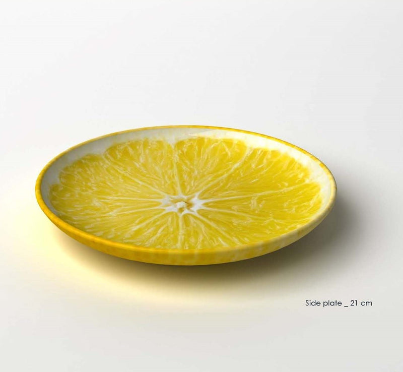 Bordallo - Pinheiro | Citron Lemon piatto Dessert in ceramica Ø 21 cm.
