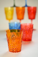 Baci Milano Set 6 pz. Bicchieri acqua trasparente colorati assortiti Baroque & Rock