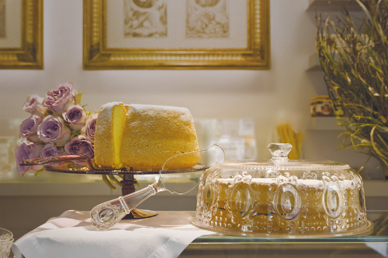 Set alzata torta + paletta torta trasparente Baroque&Rock Baci Milano