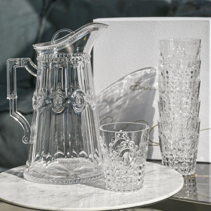 Servizio 6 Bicchieri Acqua trasparenti Baroque & Rock Baci Milano