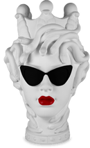 Testa Cameo decorativa La Vipera H.14 cm.  Baci Milano