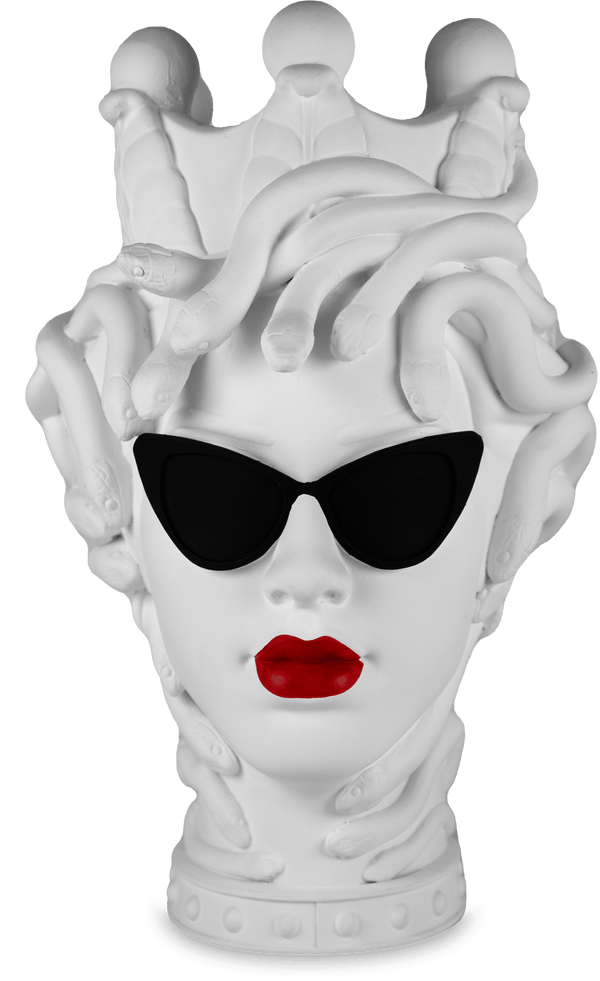Testa Cameo decorativa La Vipera H.14 cm.  Baci Milano