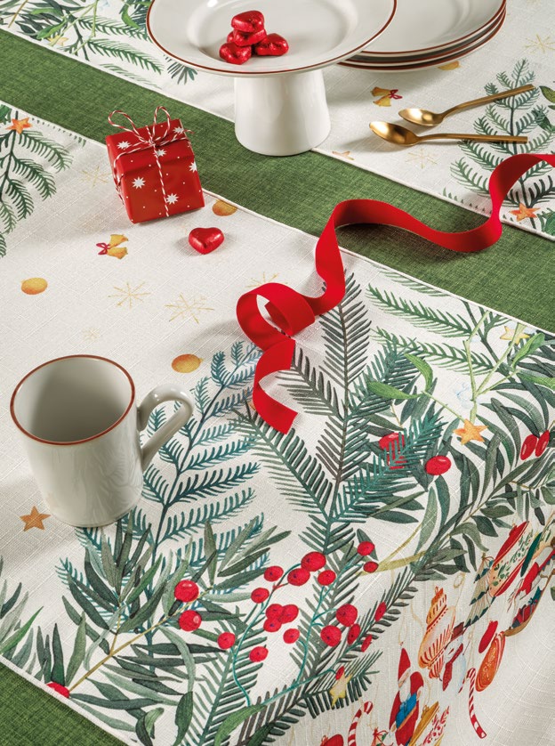 L'Oca Nera | Runner Natalizio Tavola delle Feste - Natale 2025 - Vischio