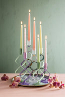 Galbiati Milano Portacandela Chains a Rombi in vetro Borosilicato colorati