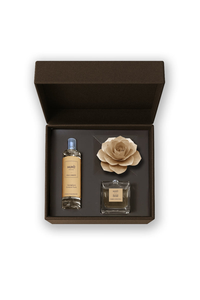 Muhà | Confezione regalo Spray + Diffusore "Rosa"