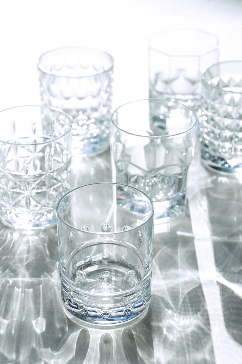 Set 6 pz. Bicchieri a Rilievo - Tumbler Crystal Touch Baci Milano