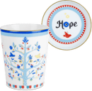 Bicchiere con Piattino/Coperchio Mamma Mia Baci Milano