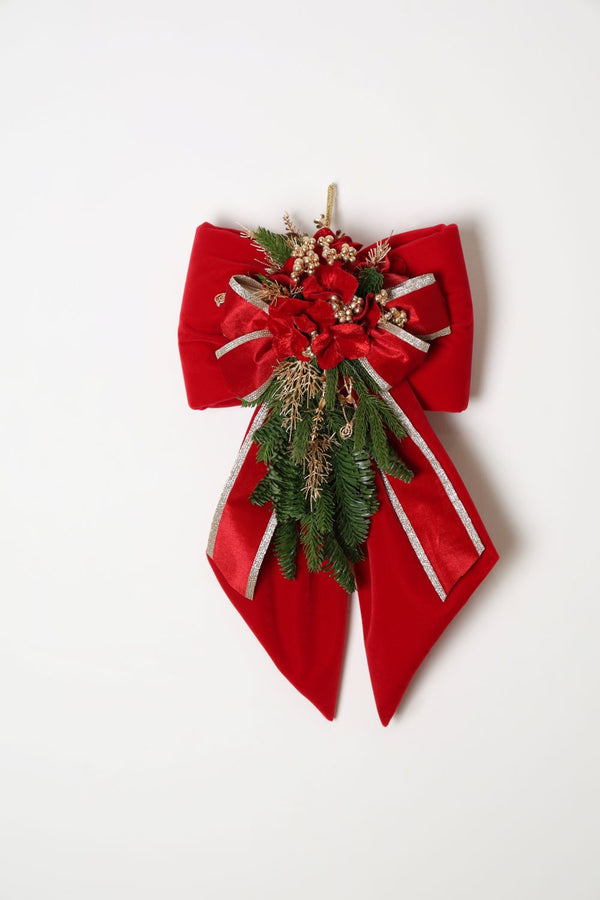 Fiori di Lena | Fiocco in velluto con decori Natale 2025