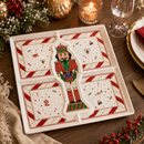 Easy Life | Vassoio aperitivi 25x25 cm in porcellana Nutcracker Twist
