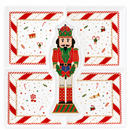 Easy Life | Vassoio aperitivi 25x25 cm in porcellana Nutcracker Twist