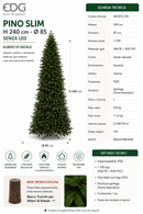 EDG Enzo De Gasperi | Albero di Natale Pino Slim H 240 cm - Ø 85 Senza Led