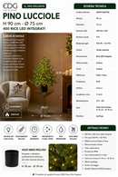 EDG Enzo De Gasperi | Albero di Natale Pino Lucciole con Led H 90 cm.