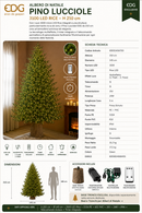 EDG Enzo De Gasperi | Albero di Natale Pino Lucciole con 3100 LED H 210 cm