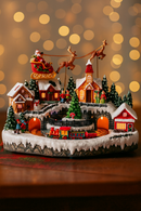 Timstor | Villaggio Natalizio animato con slitta di Babbo Natale - Natale 2025