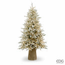 Kit Natale Innevato | Pino Cortina EDG H 180 cm con 1800 LED, 36 Palline e 8 Fiocchi Rossi