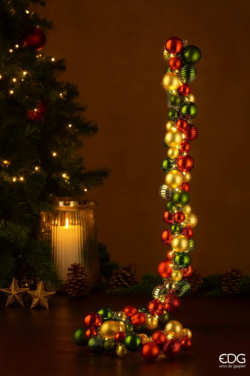 EDG Enzo De Gasperi | Festone decorativo con mix di sfere H 170 cm. Natale 2025