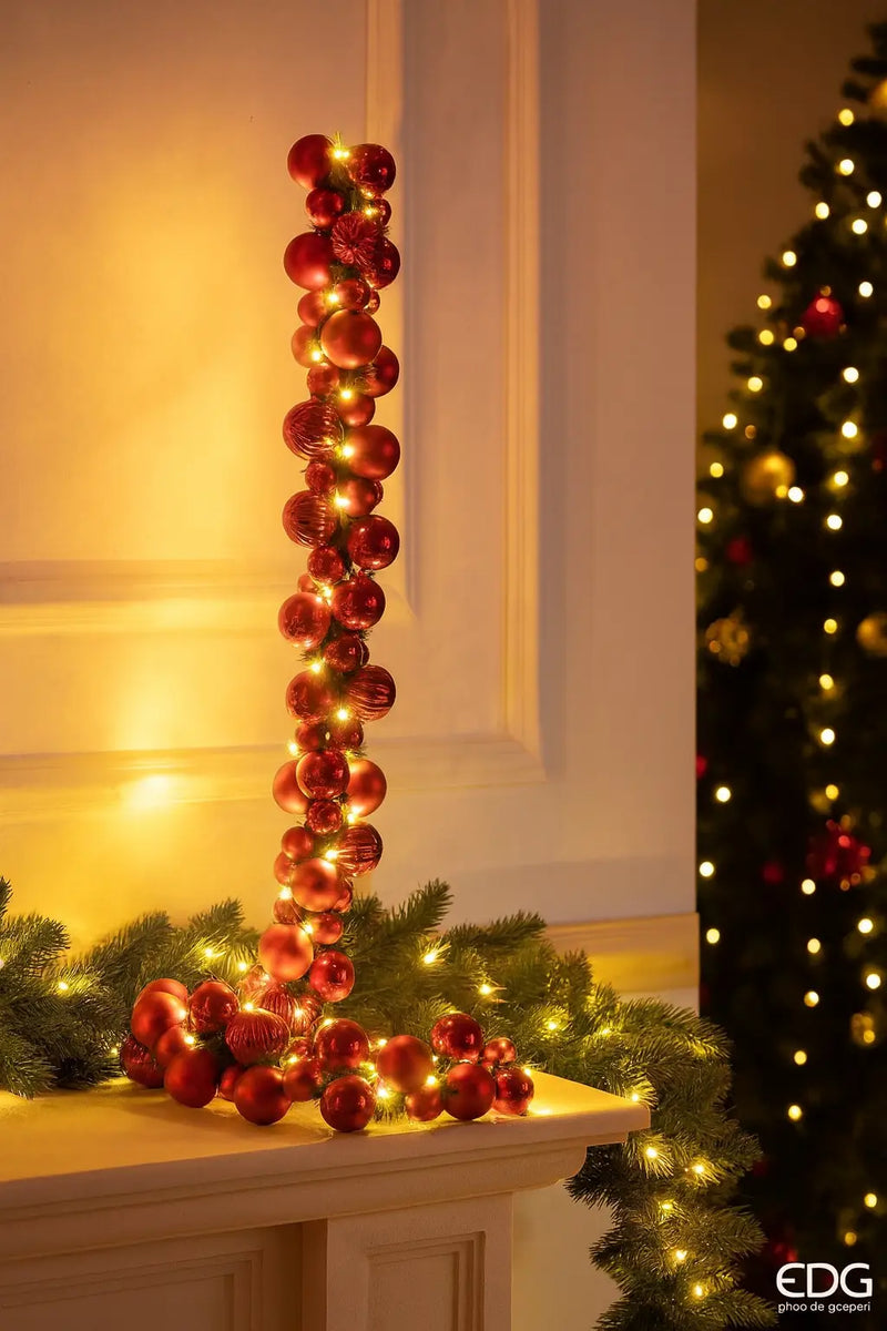 EDG Enzo De Gasperi | Festone decorativo con mix di sfere H 170 cm. Natale 2025
