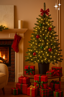 EDG Enzo De Gasperi | Albero di Natale Pino argentato con vaso H 120 cm con LED