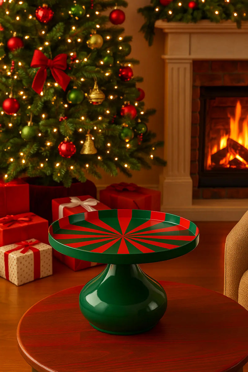 EDG Enzo De Gasperi | Alzata decorativa rotonda bicolore Natale 2025