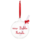 Simple Day | Pallina Natalizia Porta Letterina in Vetro Ø 12 cm – 3 Decori