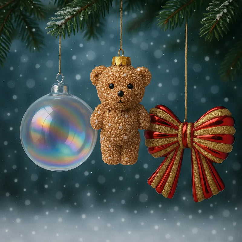 EDG Enzo De Gasperi | Palla decorativa in vetro in stile iride Natale 2025