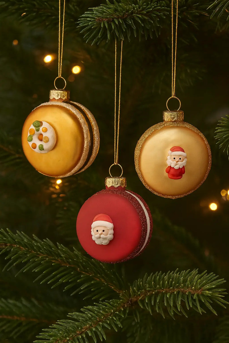 EDG Enzo De Gasperi | Macaron decorativo in vetro Natale 2025