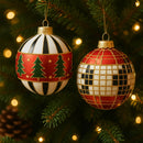 EDG Enzo De Gasperi | Palla decorativa stile scacchi in vetro Natale 2025