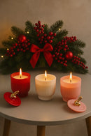 EDG Enzo De Gasperi | Candela profumata a fiocco con vaso in ceramica Natale 2025