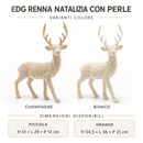 EDG Enzo De Gasperi | Renna Natalizia con Perle – 2 Dimensioni