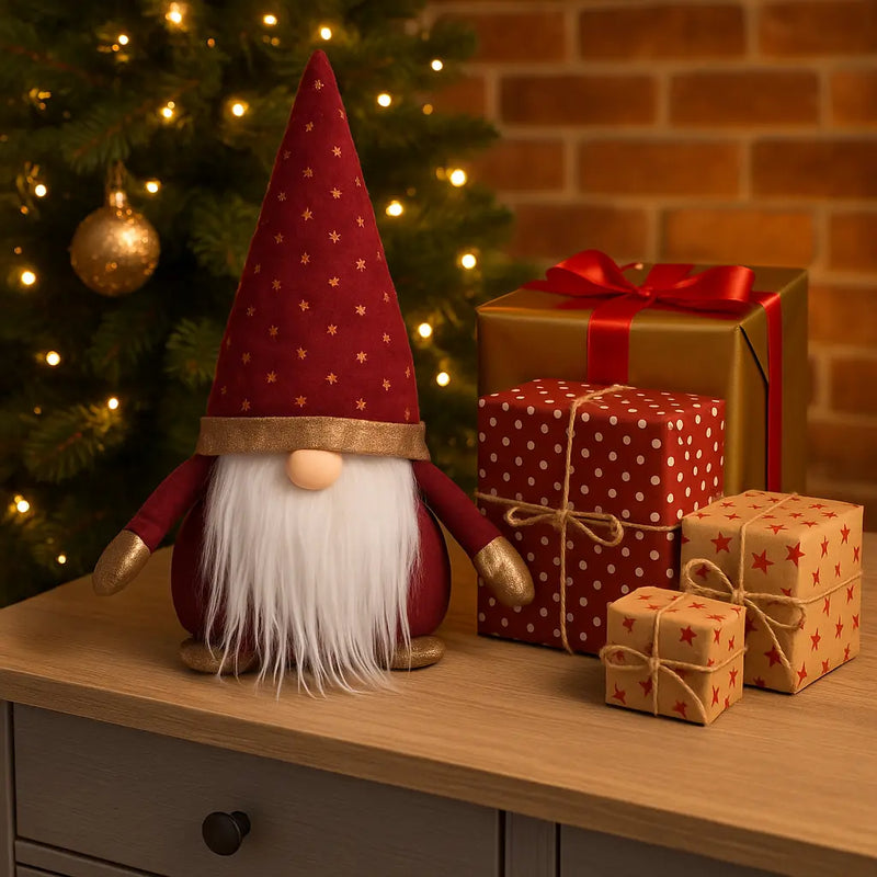 Timstor | Decoro Gnomo con LED in Tessuto – Natale 2025